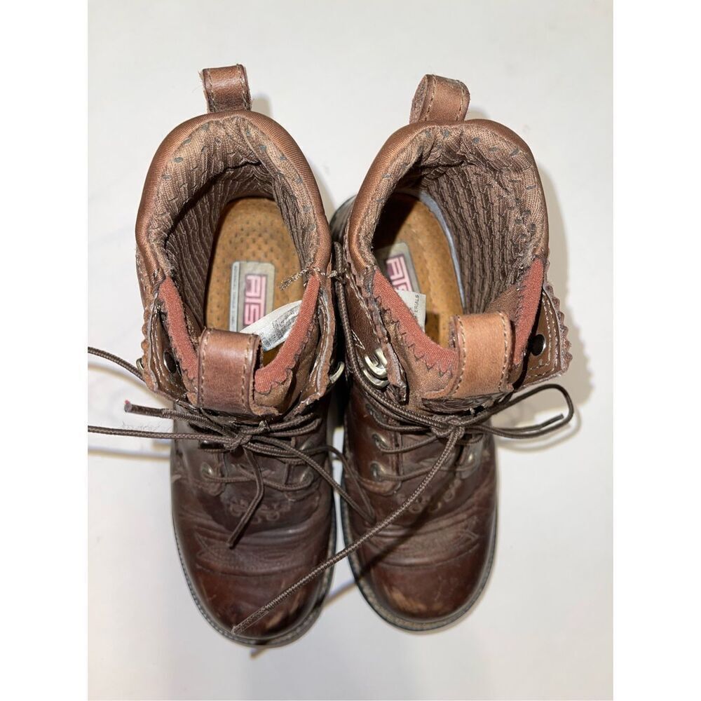 Ariat Brown Leather Ankle Boots - Picture 4 of 10